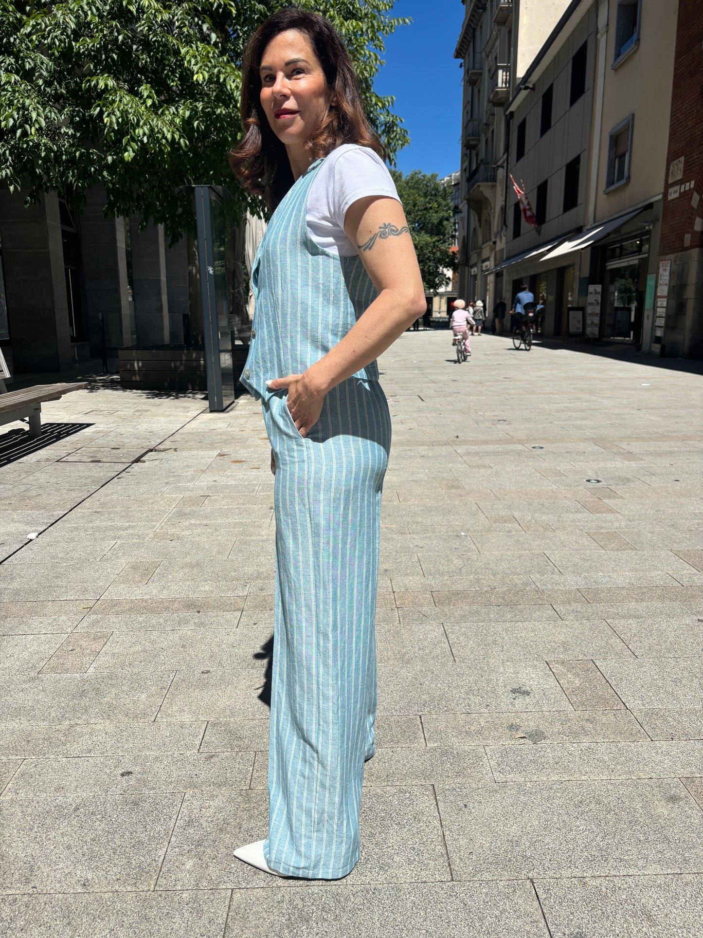 Pantalone gessato