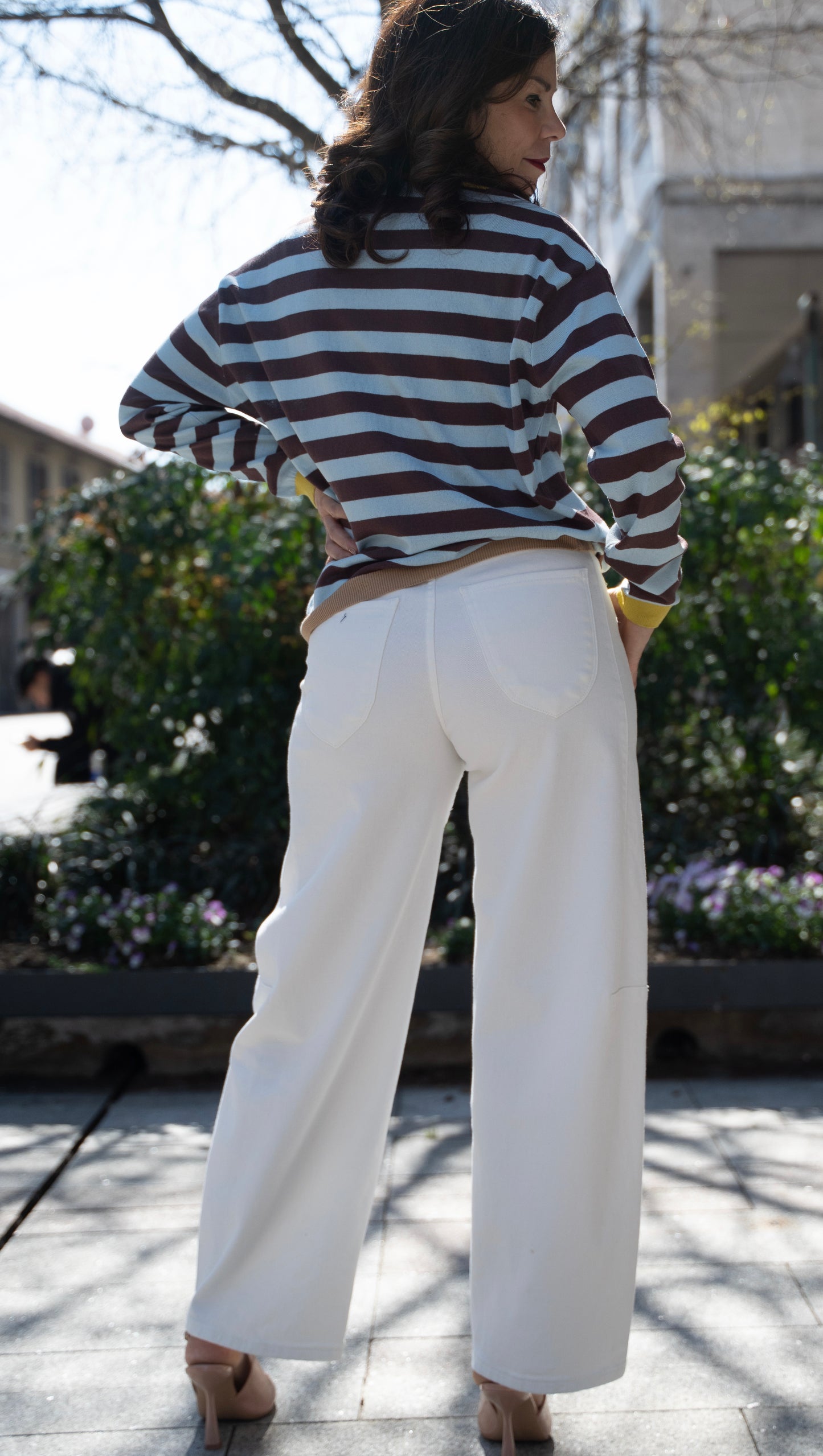 Pantalone balloon bianco