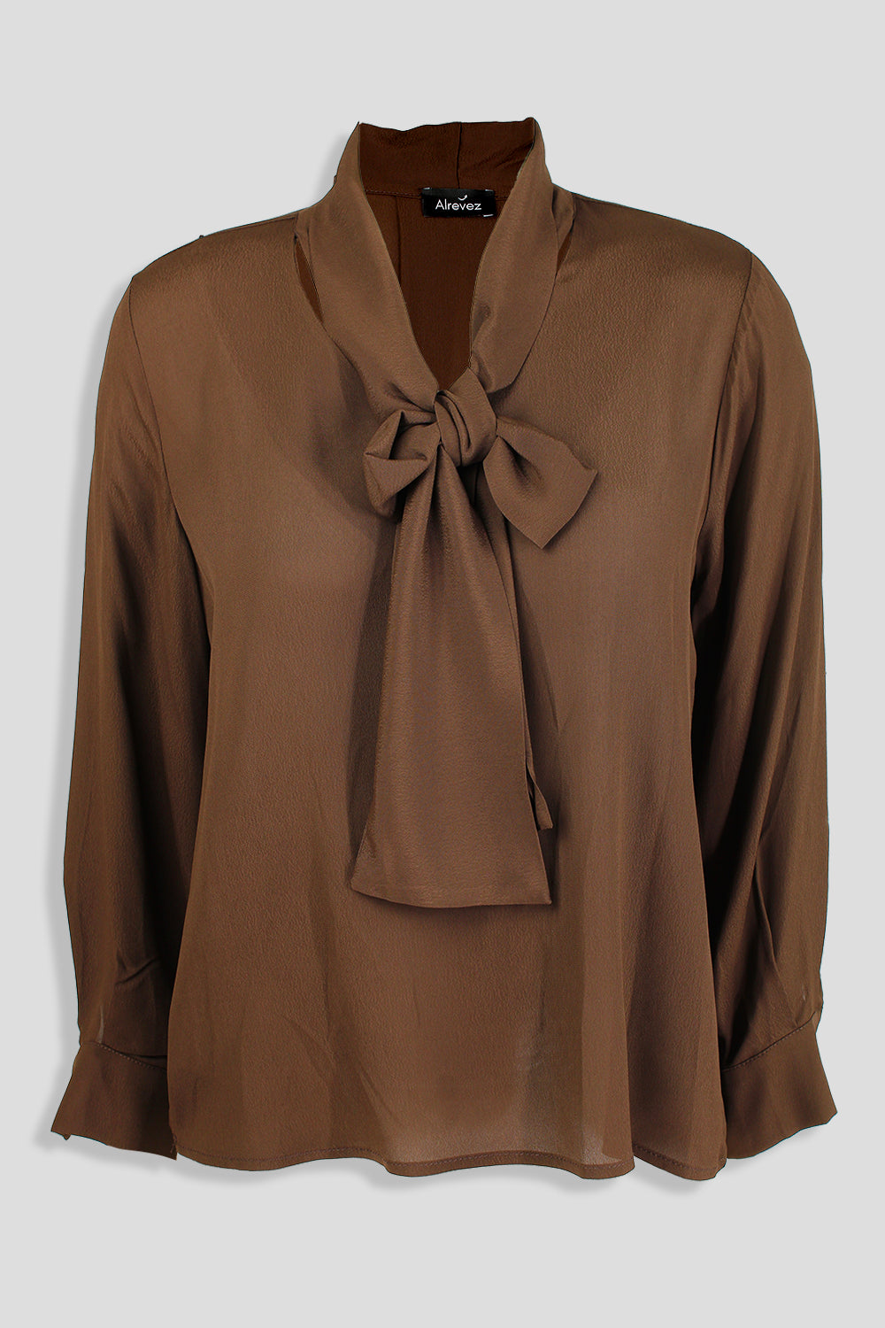 CAMICIA FIOCCO VISCOSA MORO