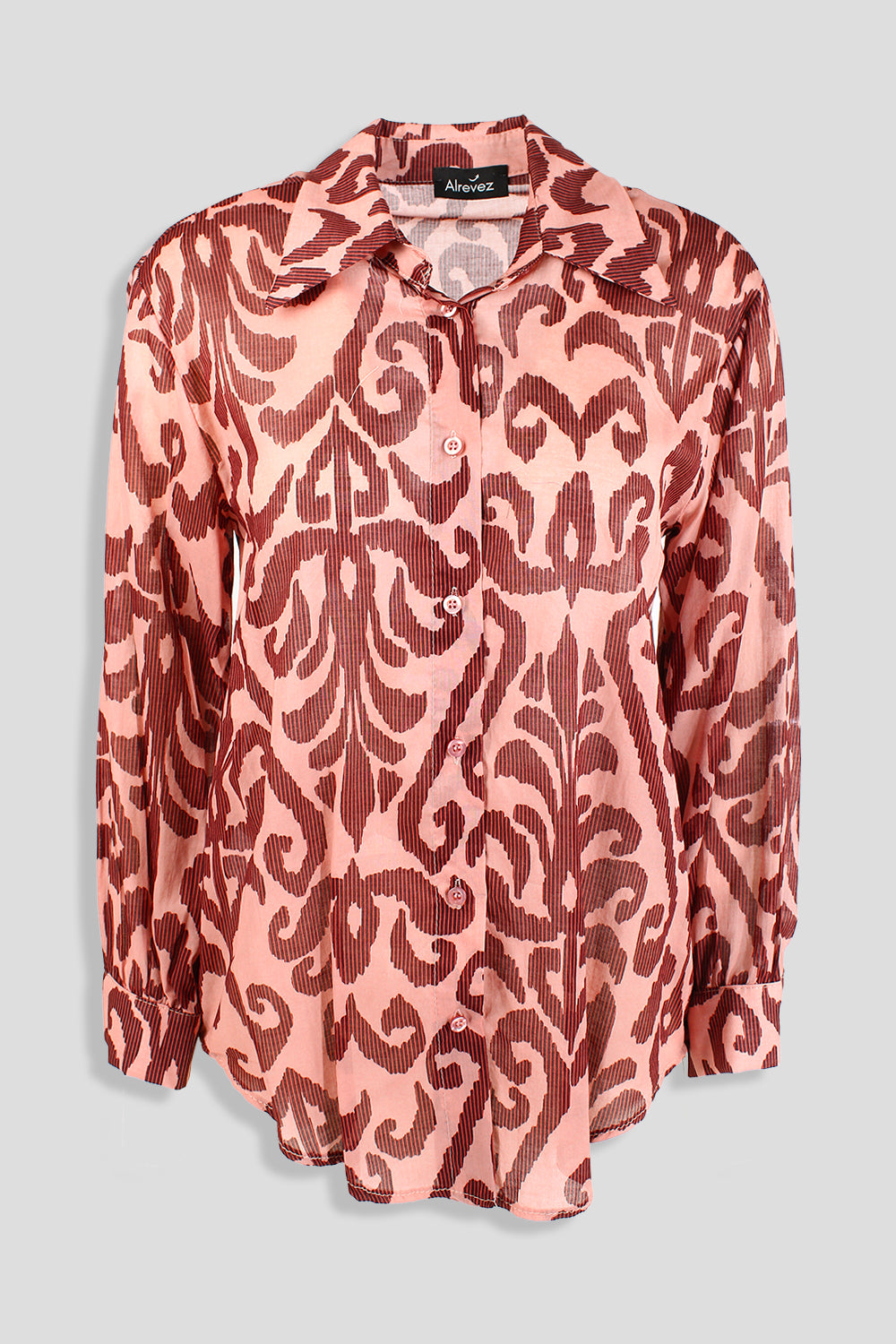 CAMICIA FANTASIA ROSA/MORO