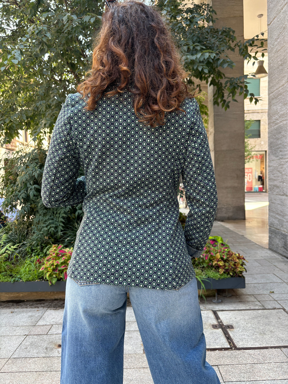 Giacca mia fantasia verde/blue