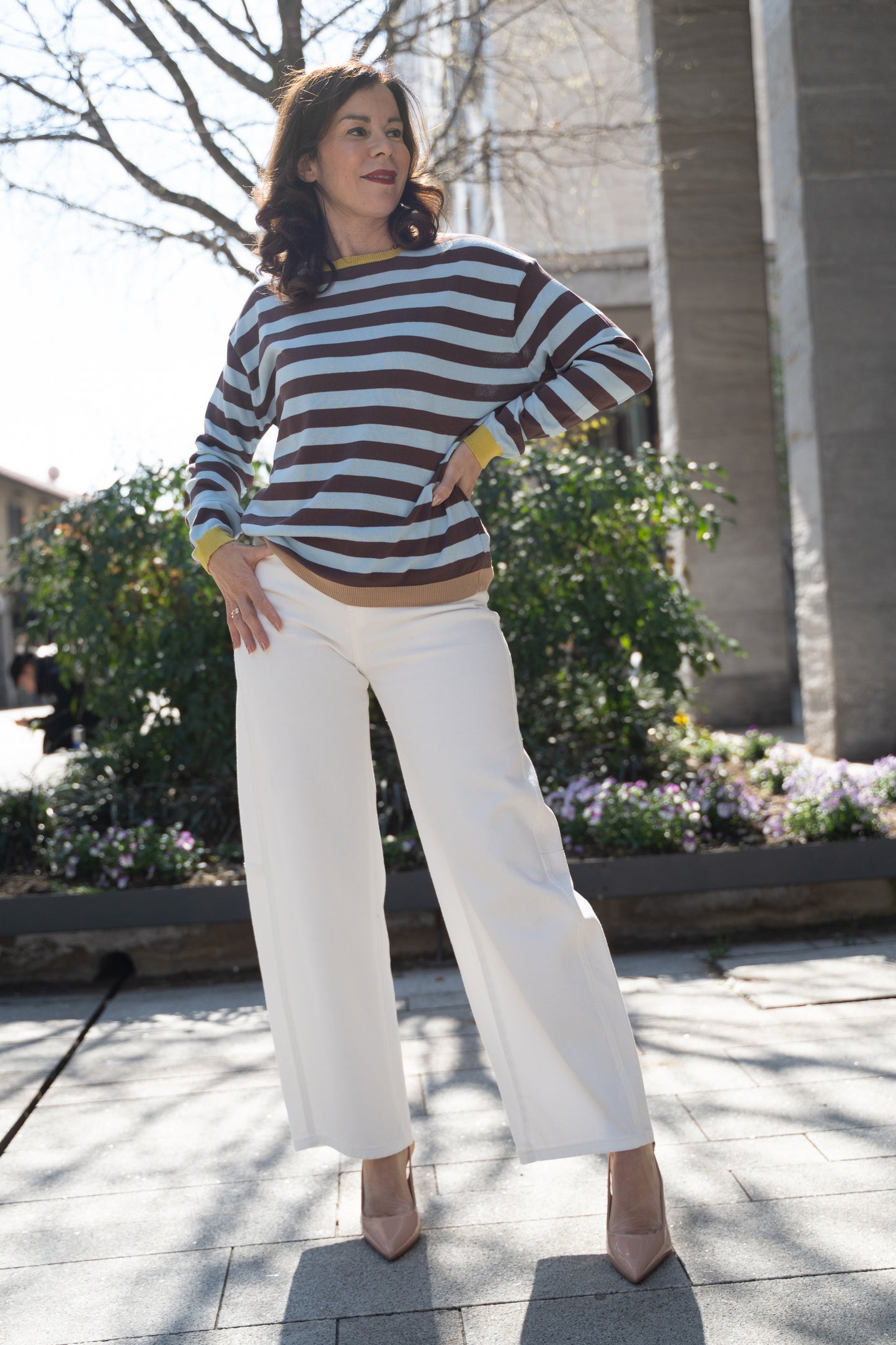 Pantalone balloon bianco