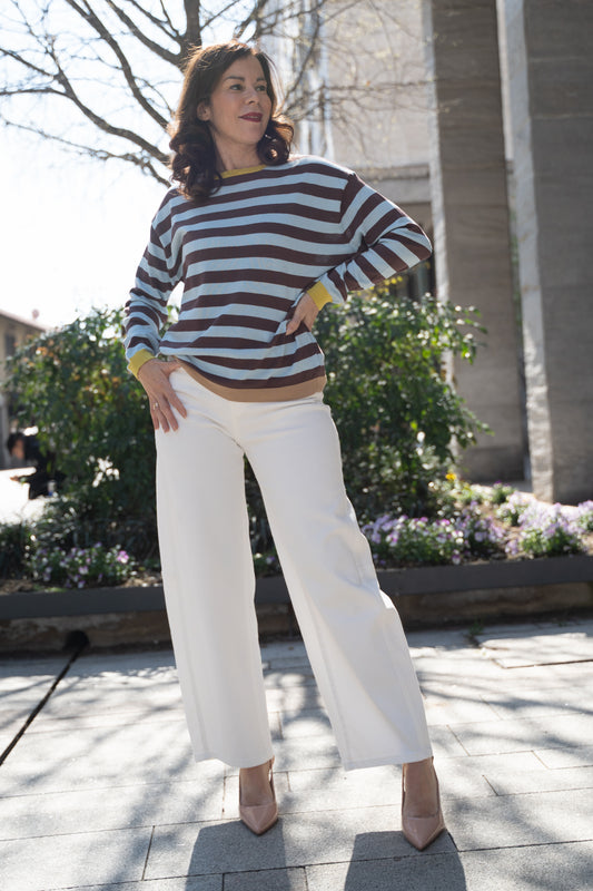 Pantalone balloon bianco