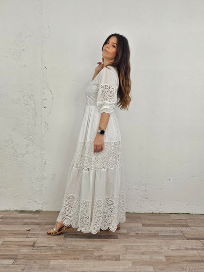 ABITO MACRAMÉ BIANCO