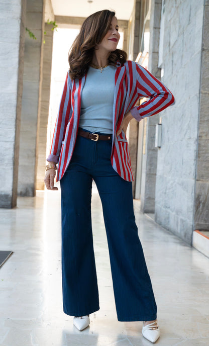 Blazer riga lurex taglio laser