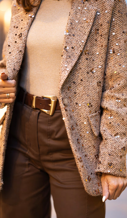 Giacca paillettes oro