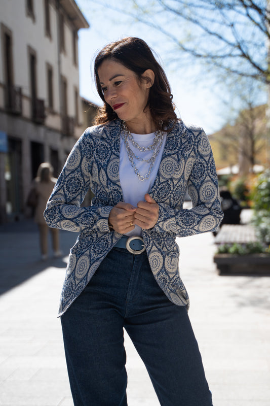 Blazer fantasia carta da zucchero lurex