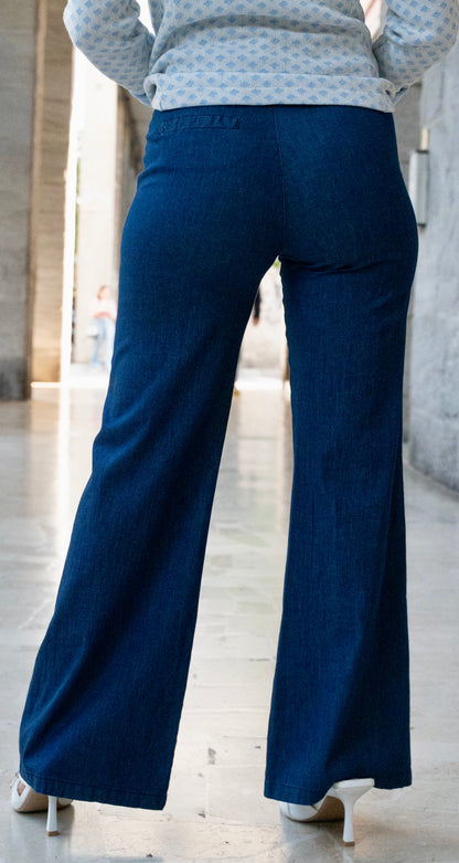 Jeans chambray palazzo