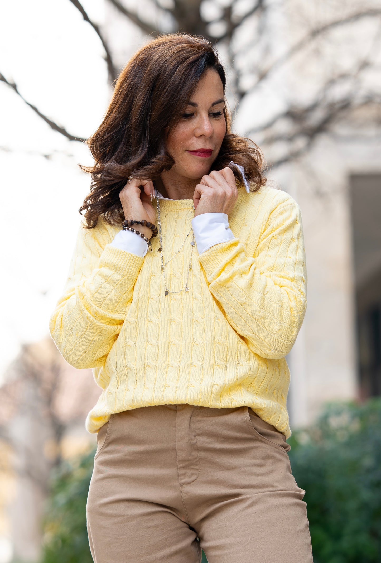 Maglione treccia