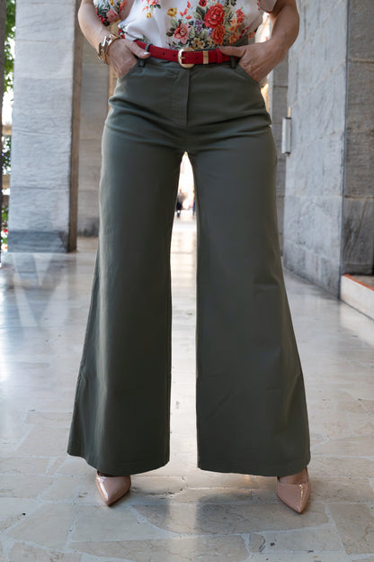 Pantalone palazzo verde