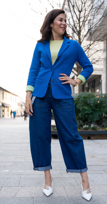 Giacca cotone blue/kiwi