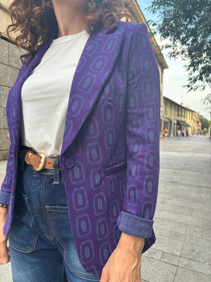 Giacca mia fantasia viola