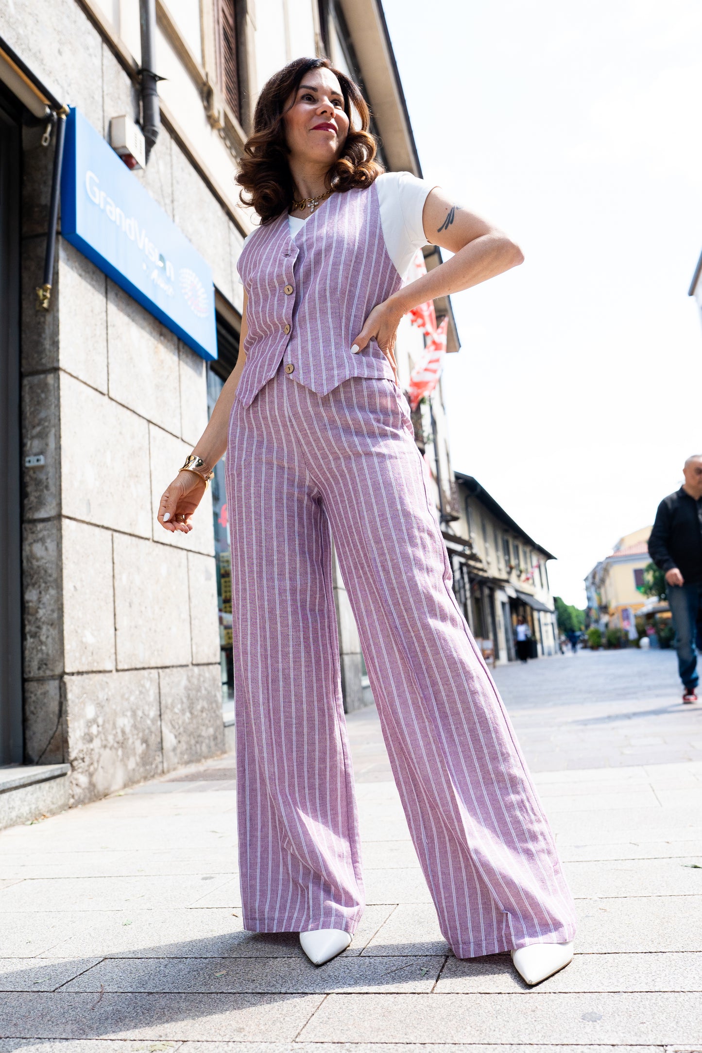 Pantalone gessato