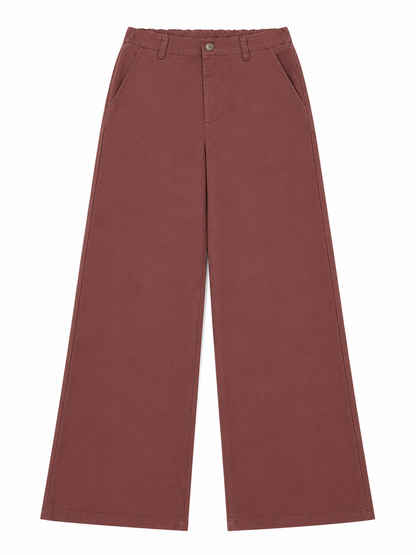 Palazzo gabardina dusty rose
