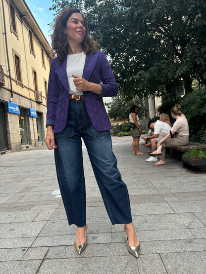 Giacca mia fantasia viola