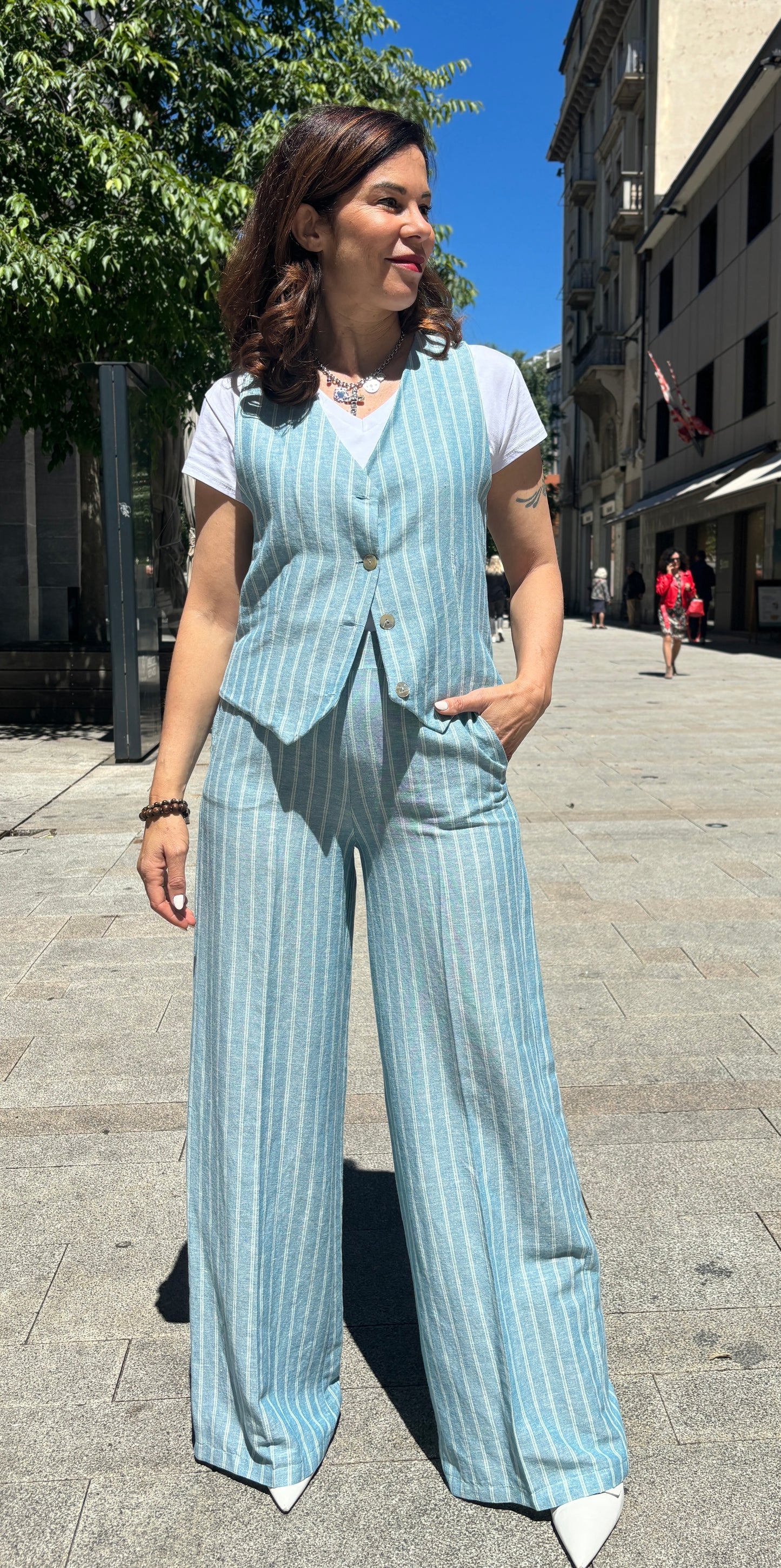 Pantalone gessato