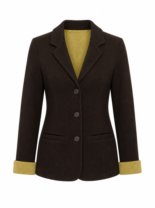 Giacca di lana giallo /moro
