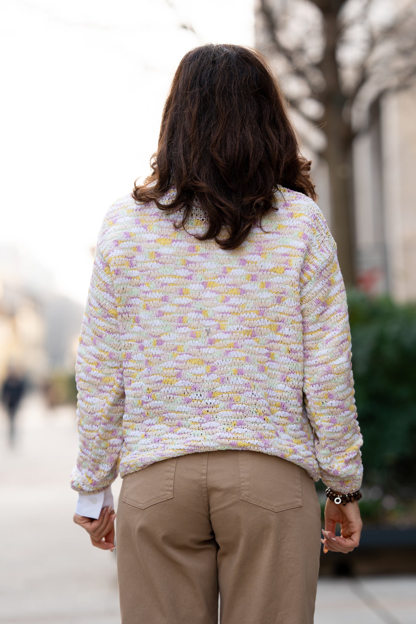 Maglione binario scollo a V
