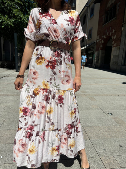 Abito balze fiori