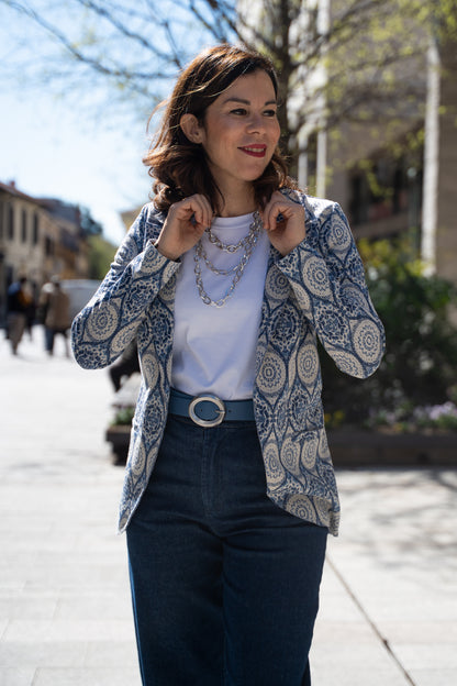 Blazer fantasia carta da zucchero lurex
