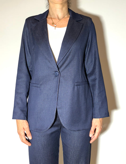 Giacca spallina in jeans