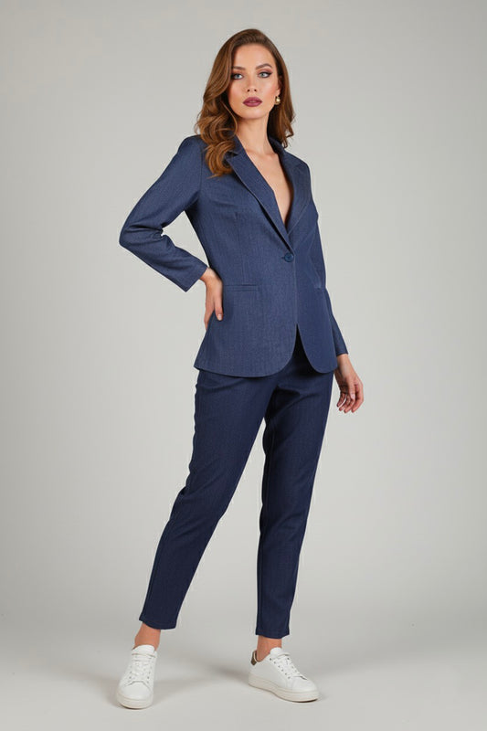 Giacca spallina in jeans